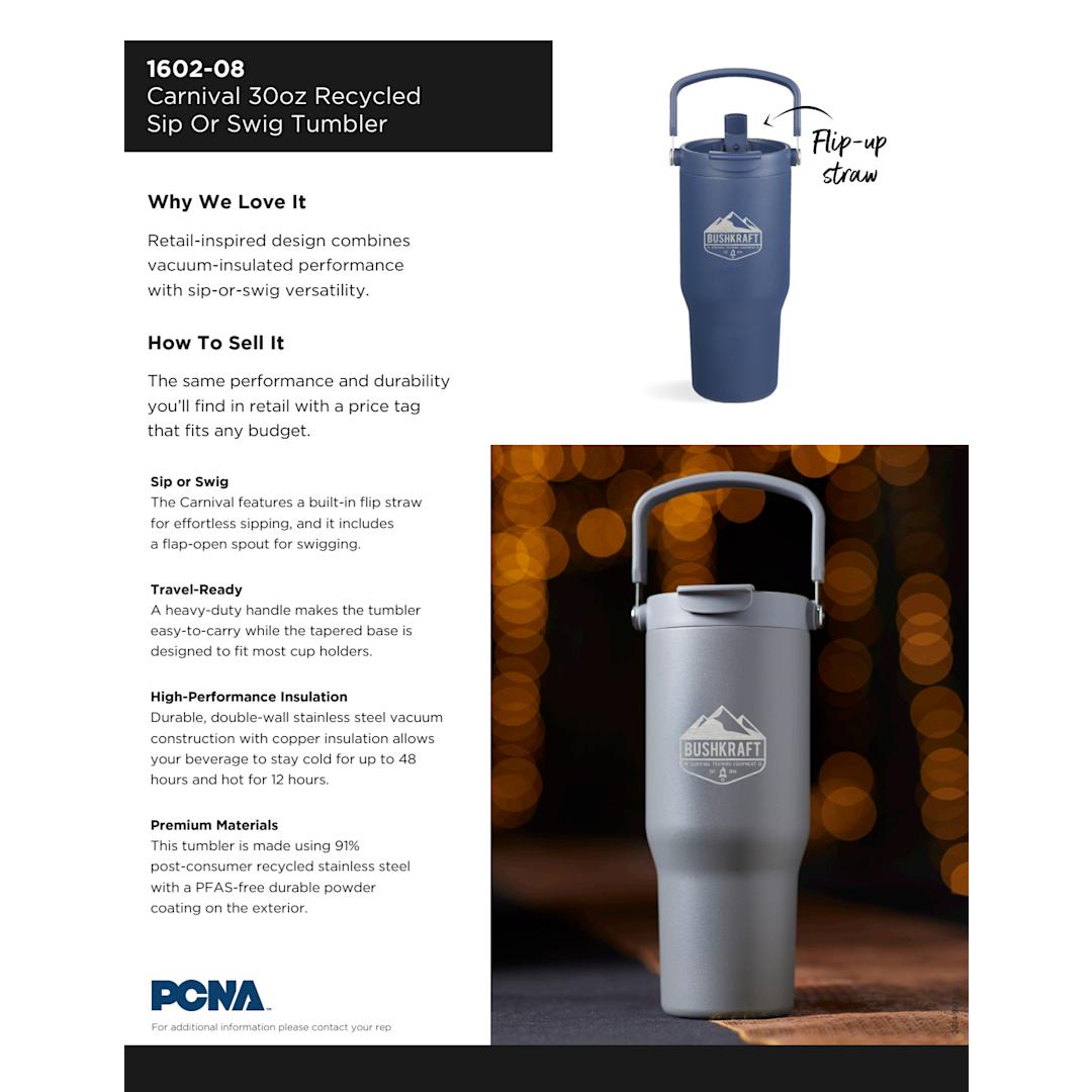 Carnival Recycled Sip Or Swig Tumbler 30oz
